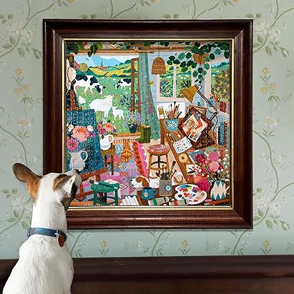 eeBoo: 1000pc Square Puzzle - Artists Cottage 1000