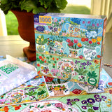 eeBoo: 1000pc Square Puzzle - Floral Cupboard