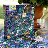 eeBoo: 1000pc Square Puzzle - Moon Garden