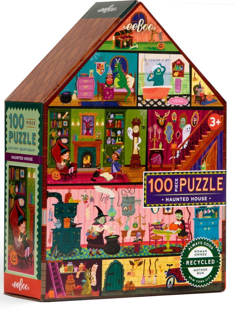 eeBoo: Haunted House Puzzle - 100pc