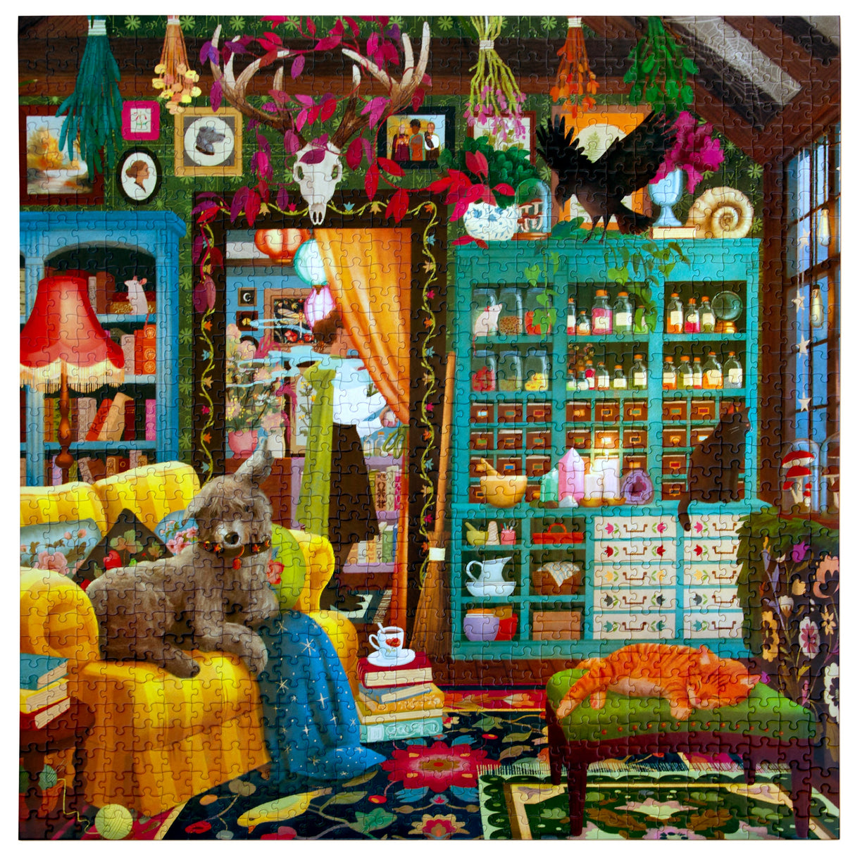 eeBoo: 1000pc Square Puzzle - Sorcerers Den