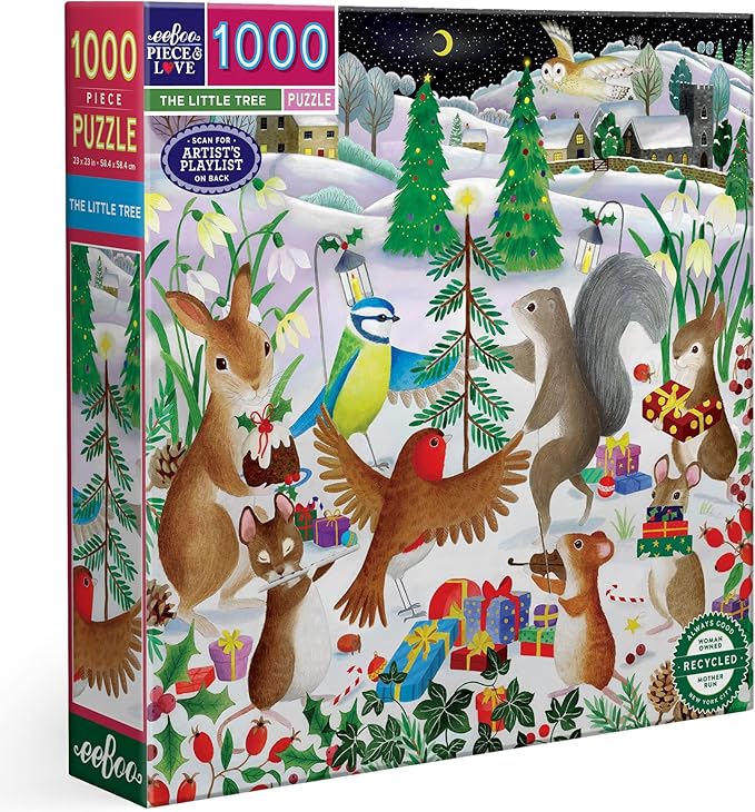 eeBoo: 1000pc Square Puzzle - The Little Tree