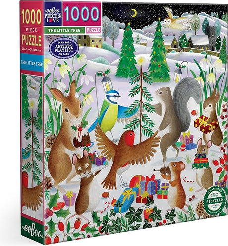 eeBoo: 1000pc Square Puzzle - The Little Tree
