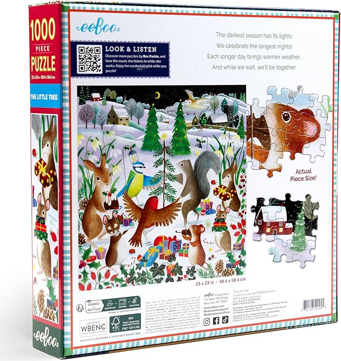 eeBoo: 1000pc Square Puzzle - The Little Tree