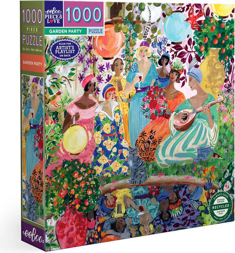 eeBoo: 1000pc Square Puzzle - Garden Party