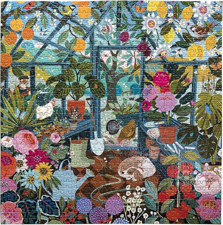 eeBoo: 1000pc Square Puzzle - English Greenhouse