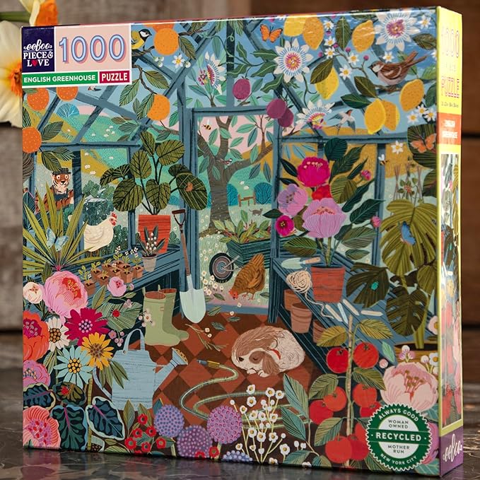 eeBoo: 1000pc Square Puzzle - English Greenhouse
