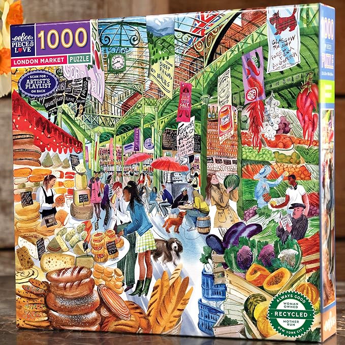 eeBoo: 1000pc Square Puzzle - London Market