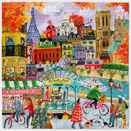 eeBoo: Paris in Autumn Square Puzzle - 1000pc