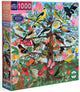eeBoo: French Medieval Songbirds Square Puzzle - 1000pc