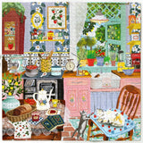 eeBoo: Strawberry Kitchen Square Puzzle - 1000pc