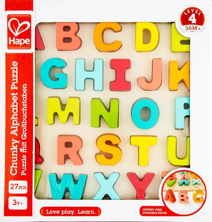Hape: Chunky Alphabet Puzzle 27 pieces
