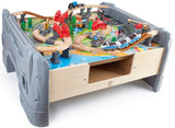 Hape: 70pc Railway Train and Table Set