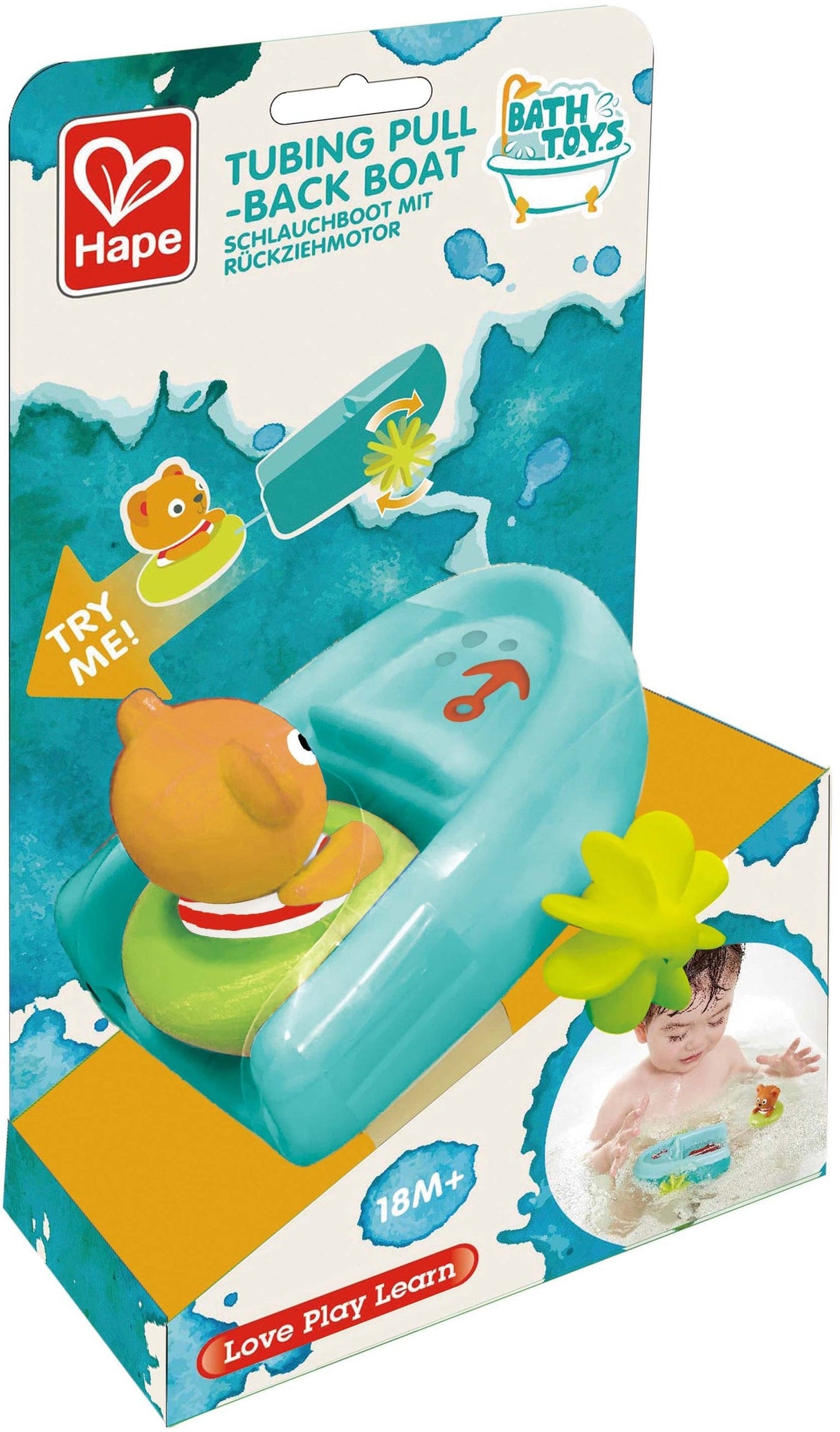 Hape: Tubing Pull-Back Boat