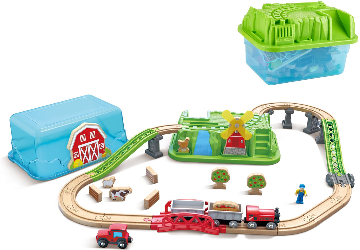 Hape: Countryside Train Bucket Set