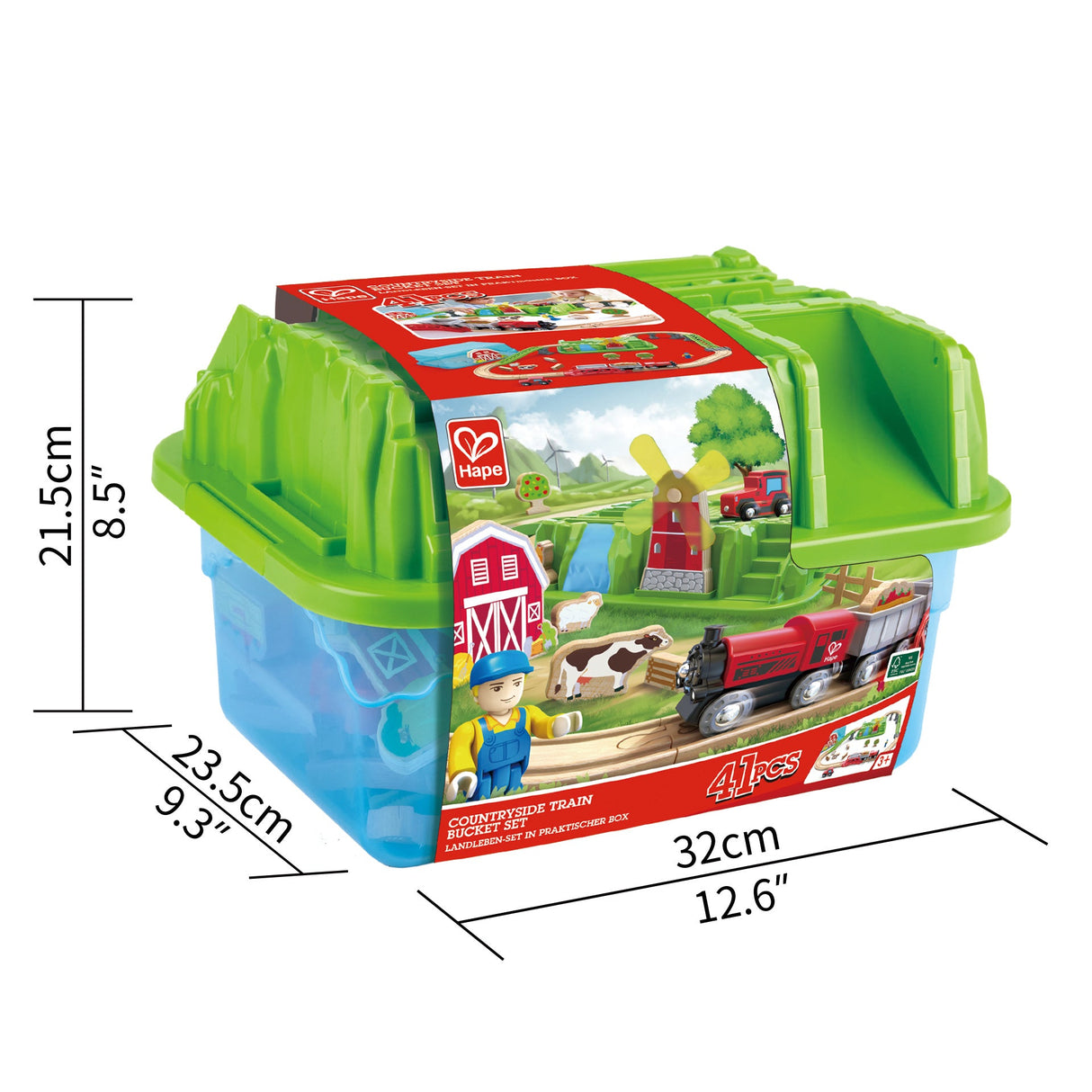 Hape: Countryside Train Bucket Set