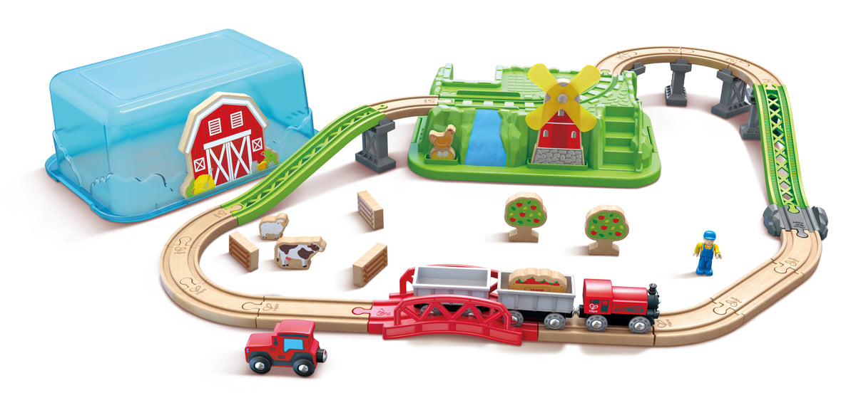 Hape: Countryside Train Bucket Set