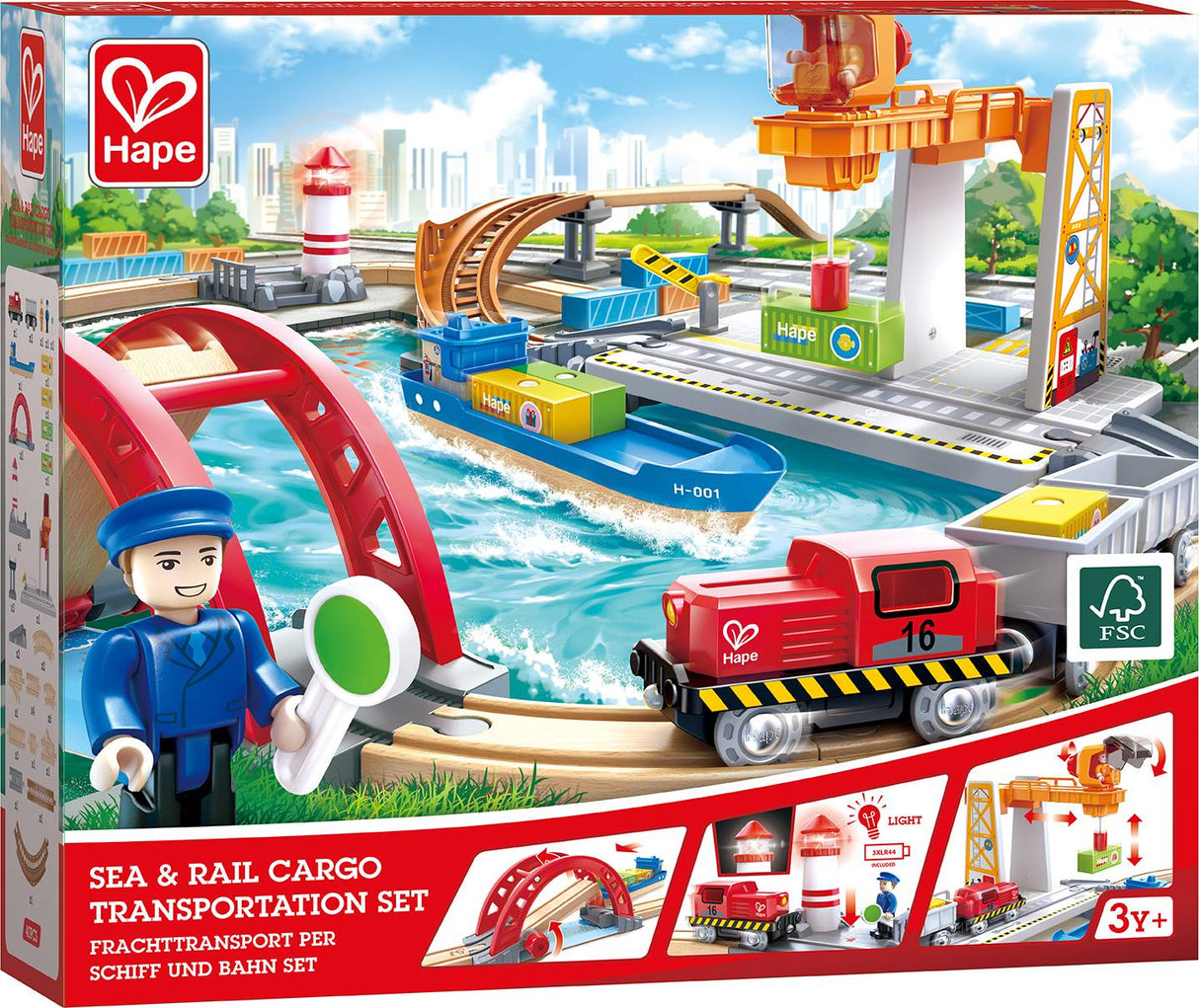 Hape: Sea & Rail Cargo Transportation Set