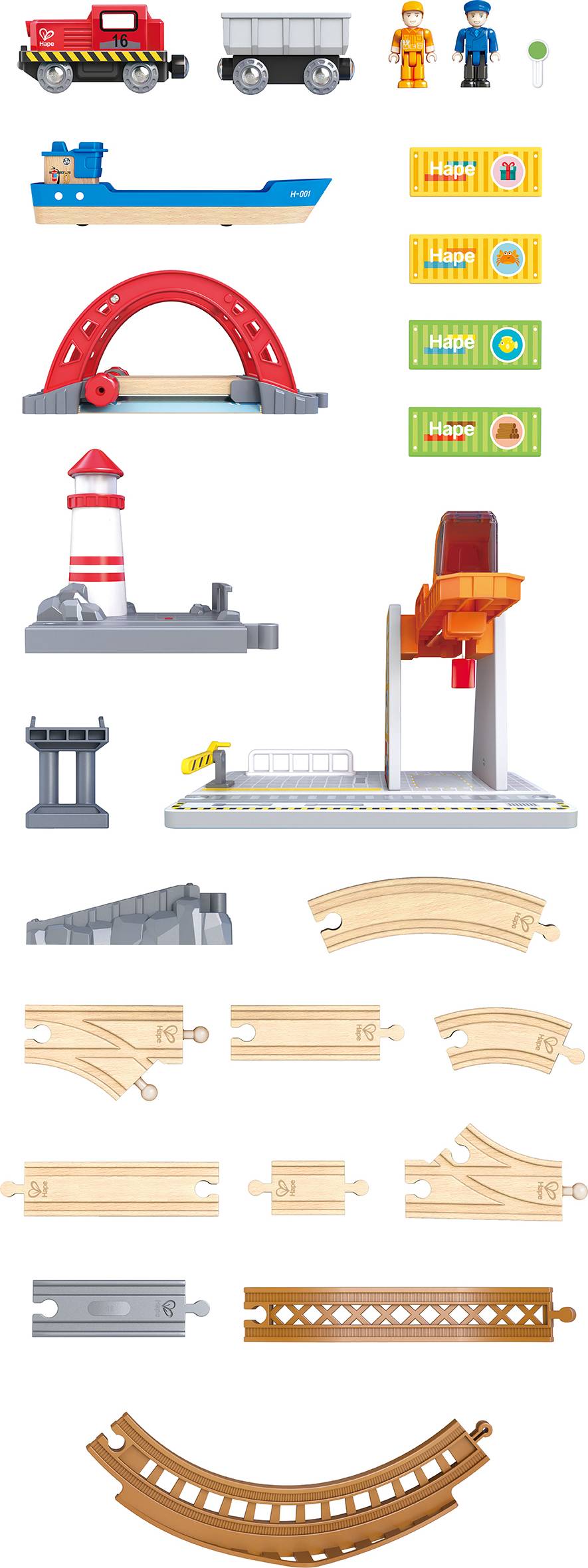 Hape: Sea & Rail Cargo Transportation Set
