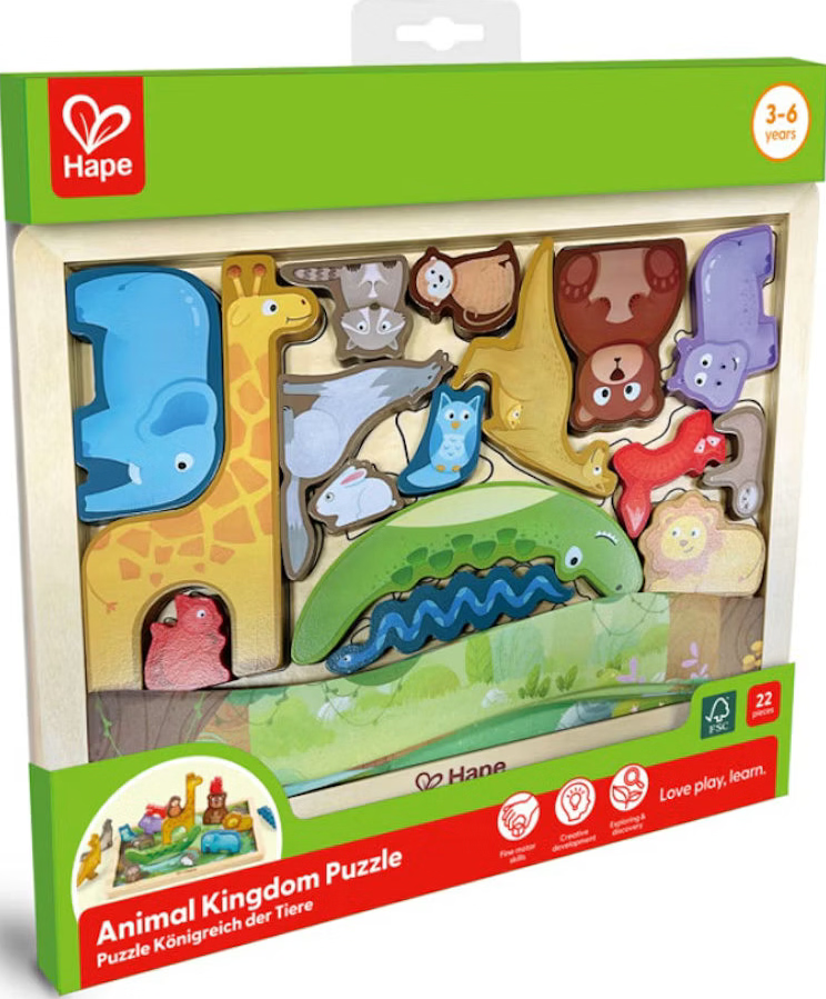 Hape: Animal Kingdom Puzzle - 22 pieces