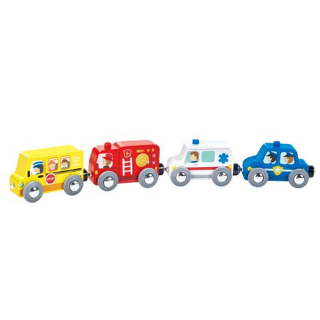 Hape: Play Essentials Colourful Vehicles Fleet