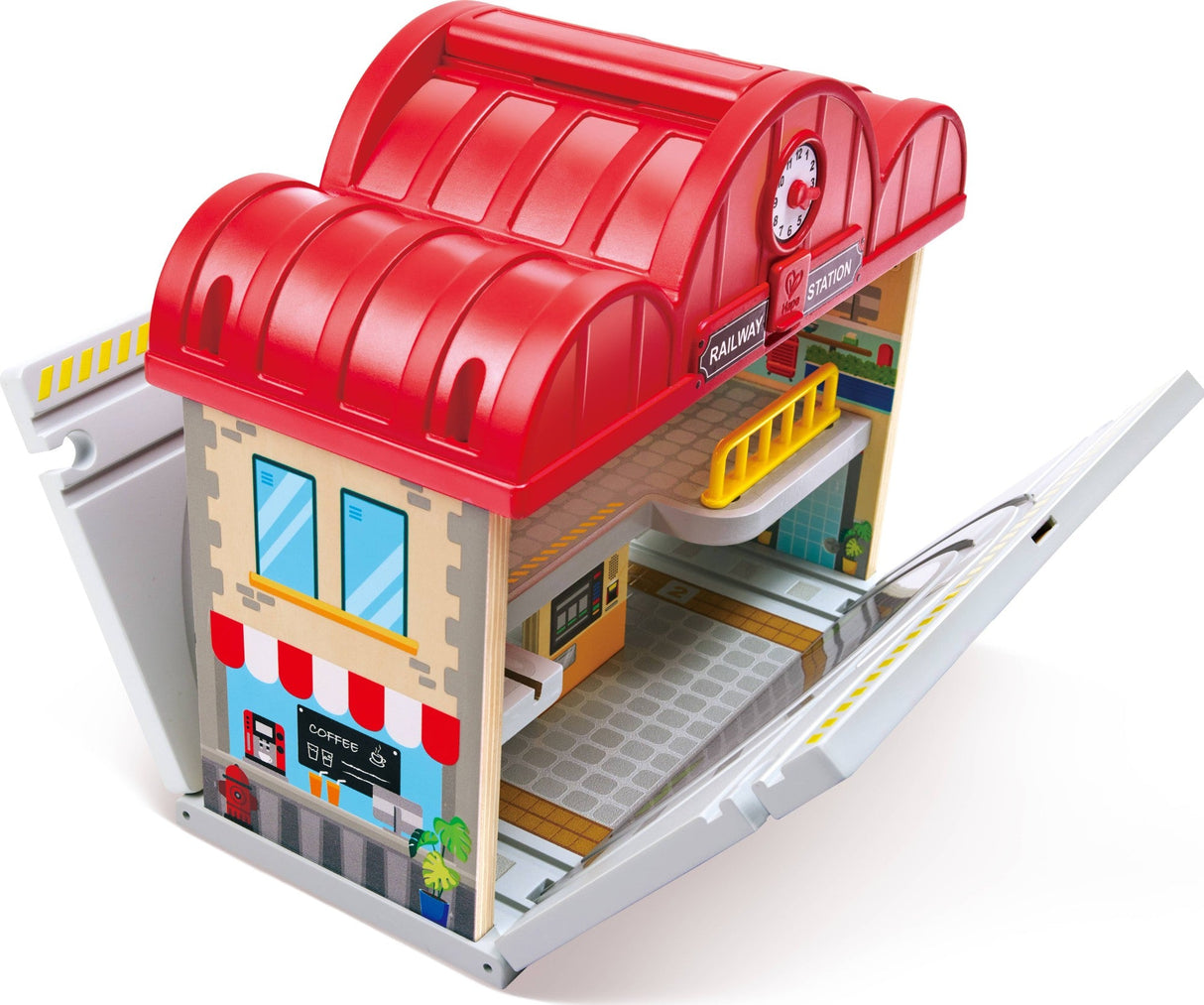 Hape: Portable Train Station Set