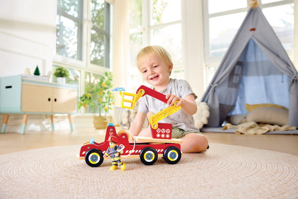 Hape: Siren & Lights Toy Fire Truck