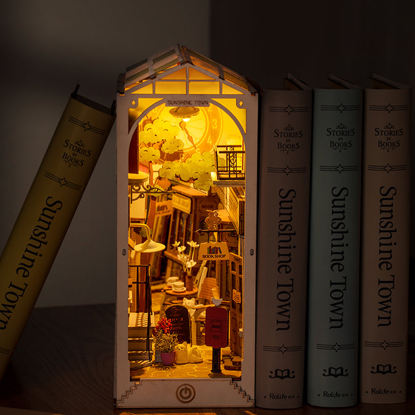 Rolife Sunshine Town Book Nook DIY Miniature Puzzle - (TGB02)