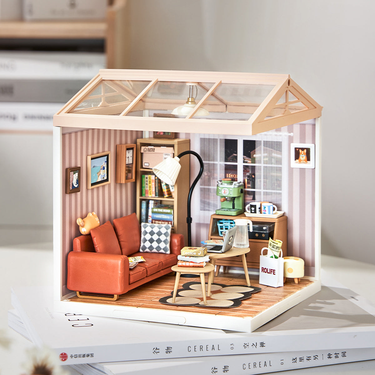 Rolife: Cozy Living Lounge - Super Store Plastic DIY Miniature Puzzle