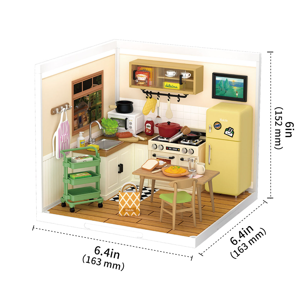 Rolife: Happy Meals Kitchen - Super Store Plastic DIY Miniature Puzzle