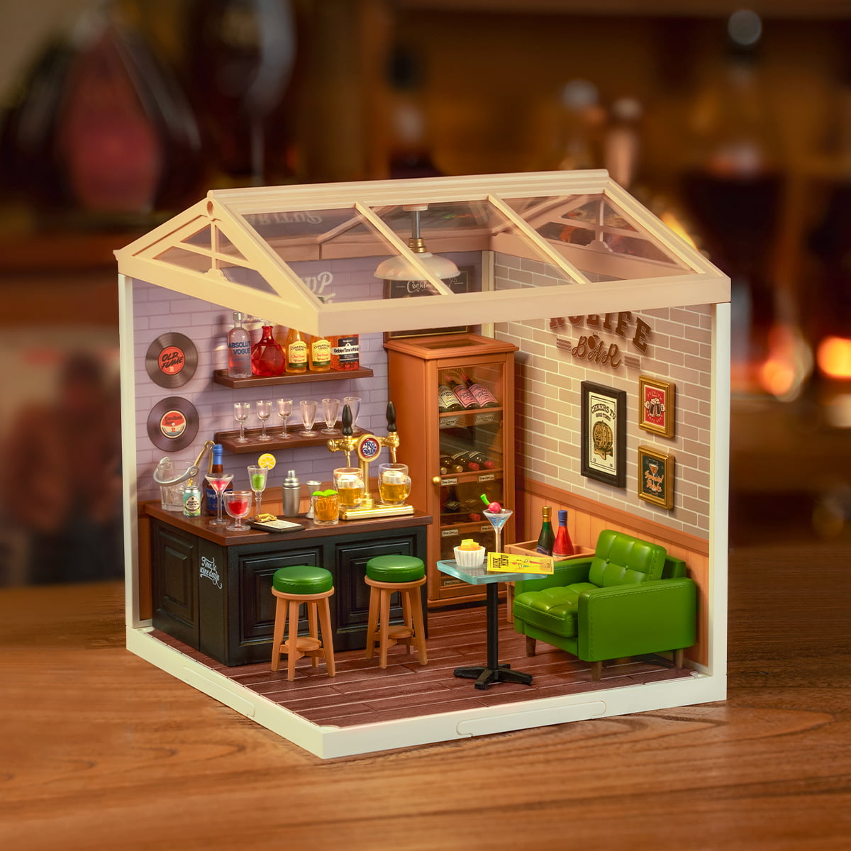 Rolife: Leisurely Cheers Bar - Super Store Plastic DIY Miniature Puzzle