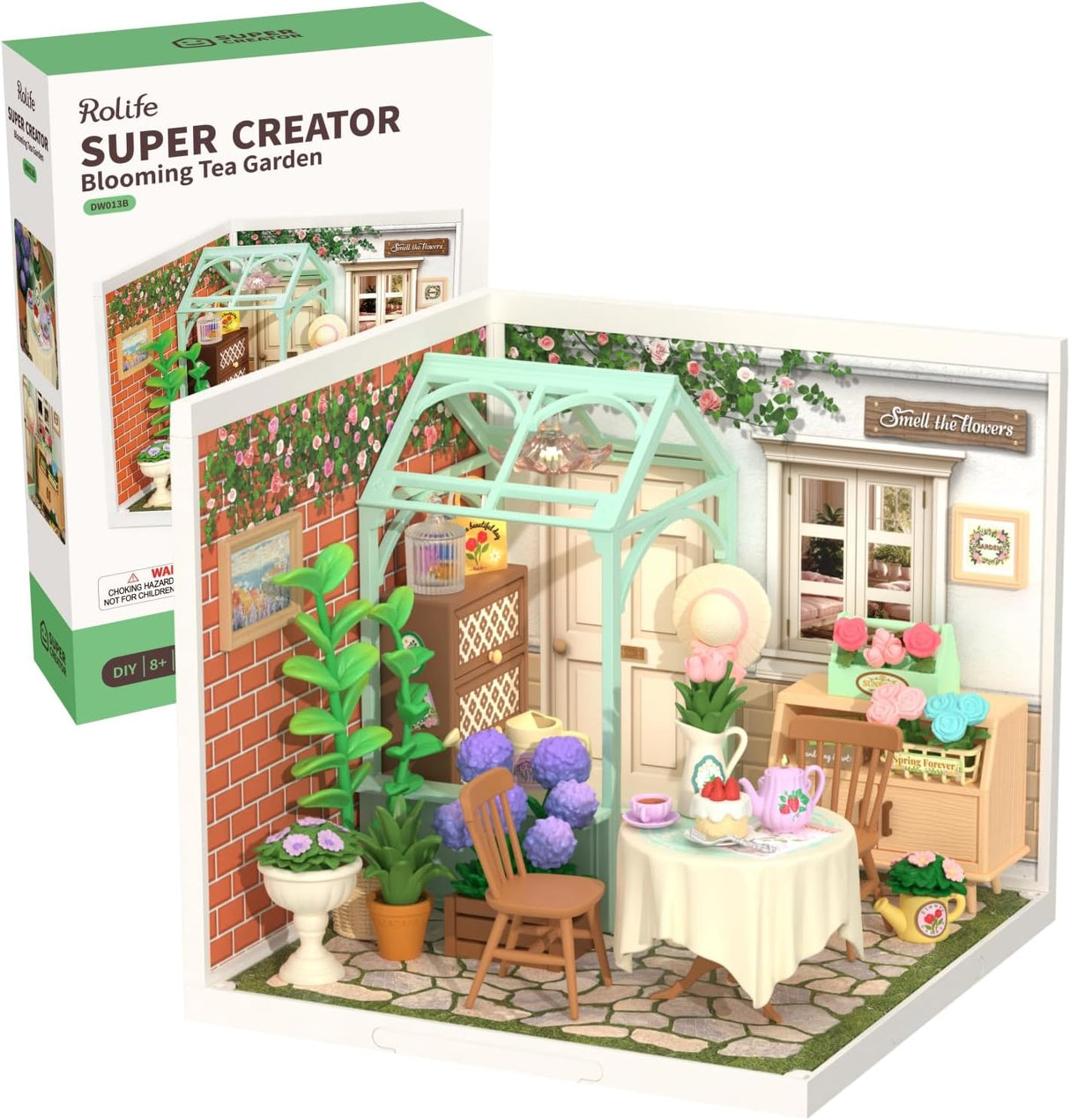Rolife: Blooming Tea Garden - Super Store Plastic DIY Miniature Puzzle