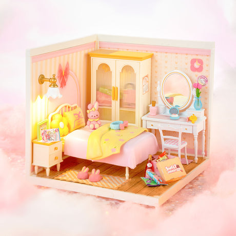 Rolife: Lovely Pink Bedroom - Super Store Plastic DIY Miniature Puzzle