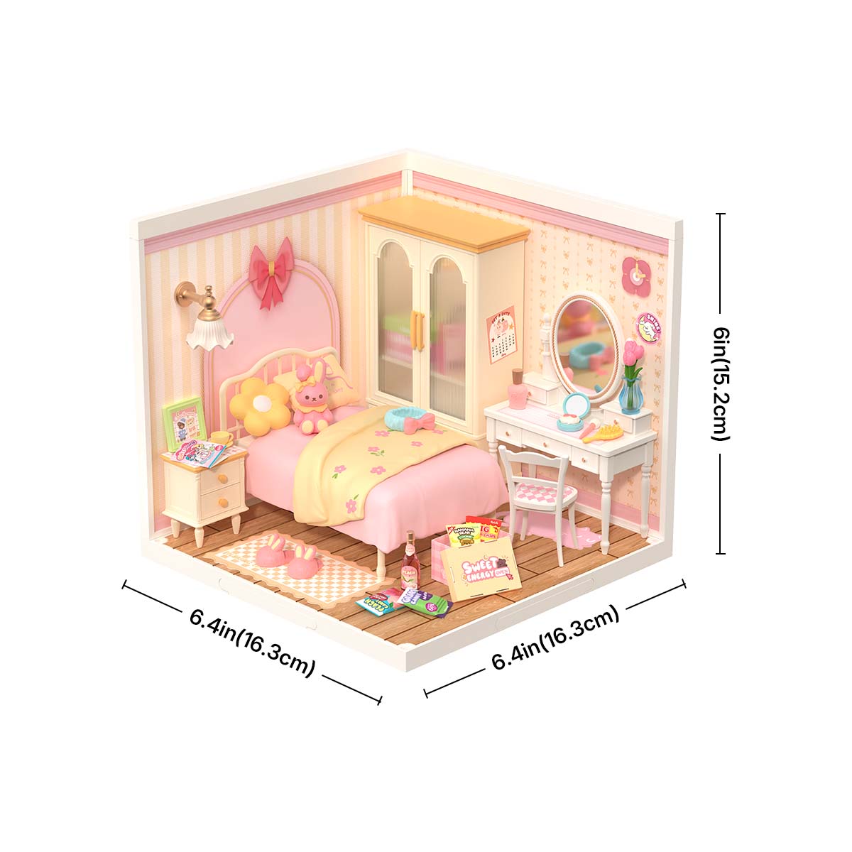 Rolife: Lovely Pink Bedroom - Super Store Plastic DIY Miniature Puzzle