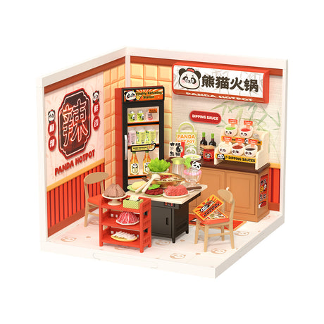 Rolife: Panda Hot Pot - Super Store Plastic DIY Miniature Puzzle