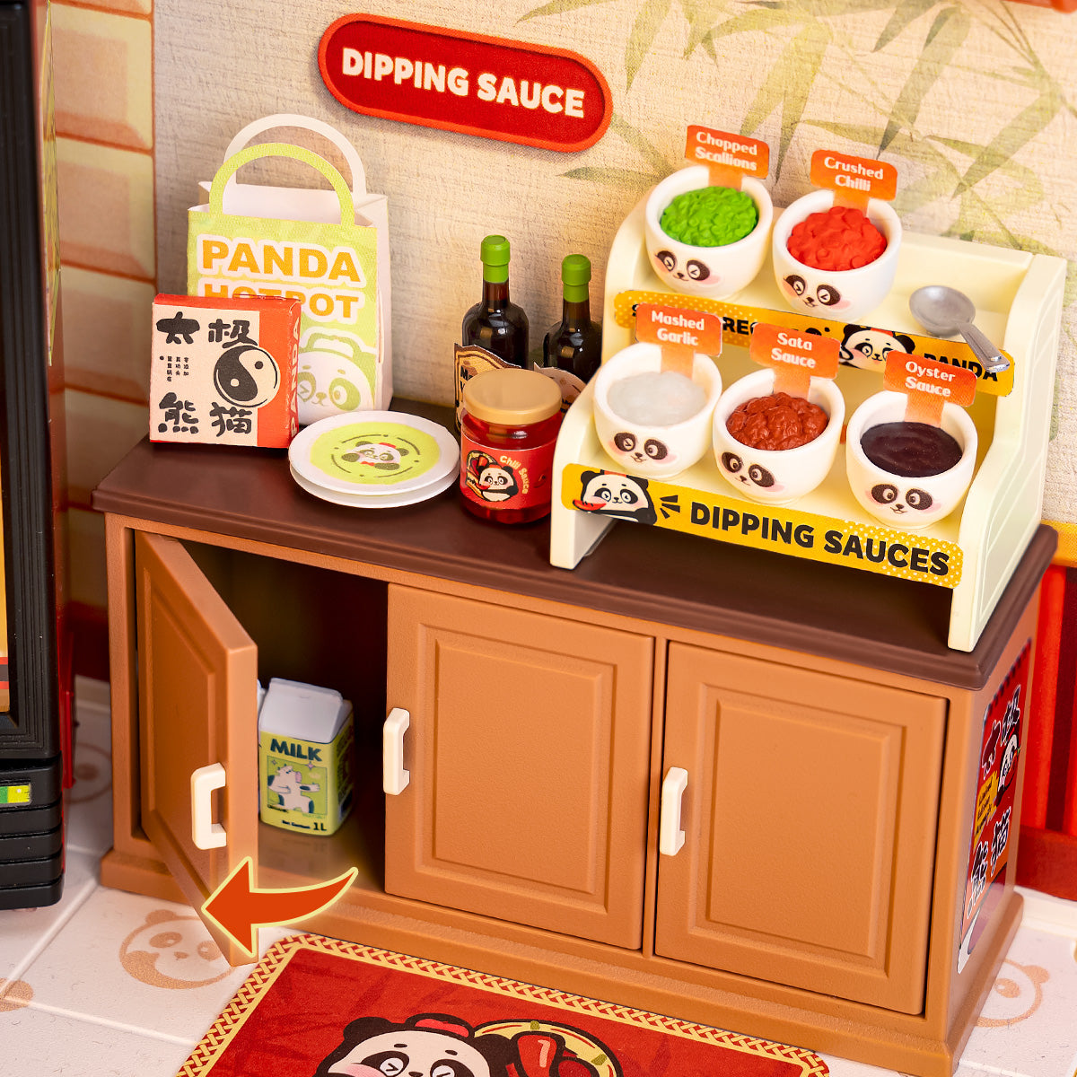 Rolife: Panda Hot Pot - Super Store Plastic DIY Miniature Puzzle