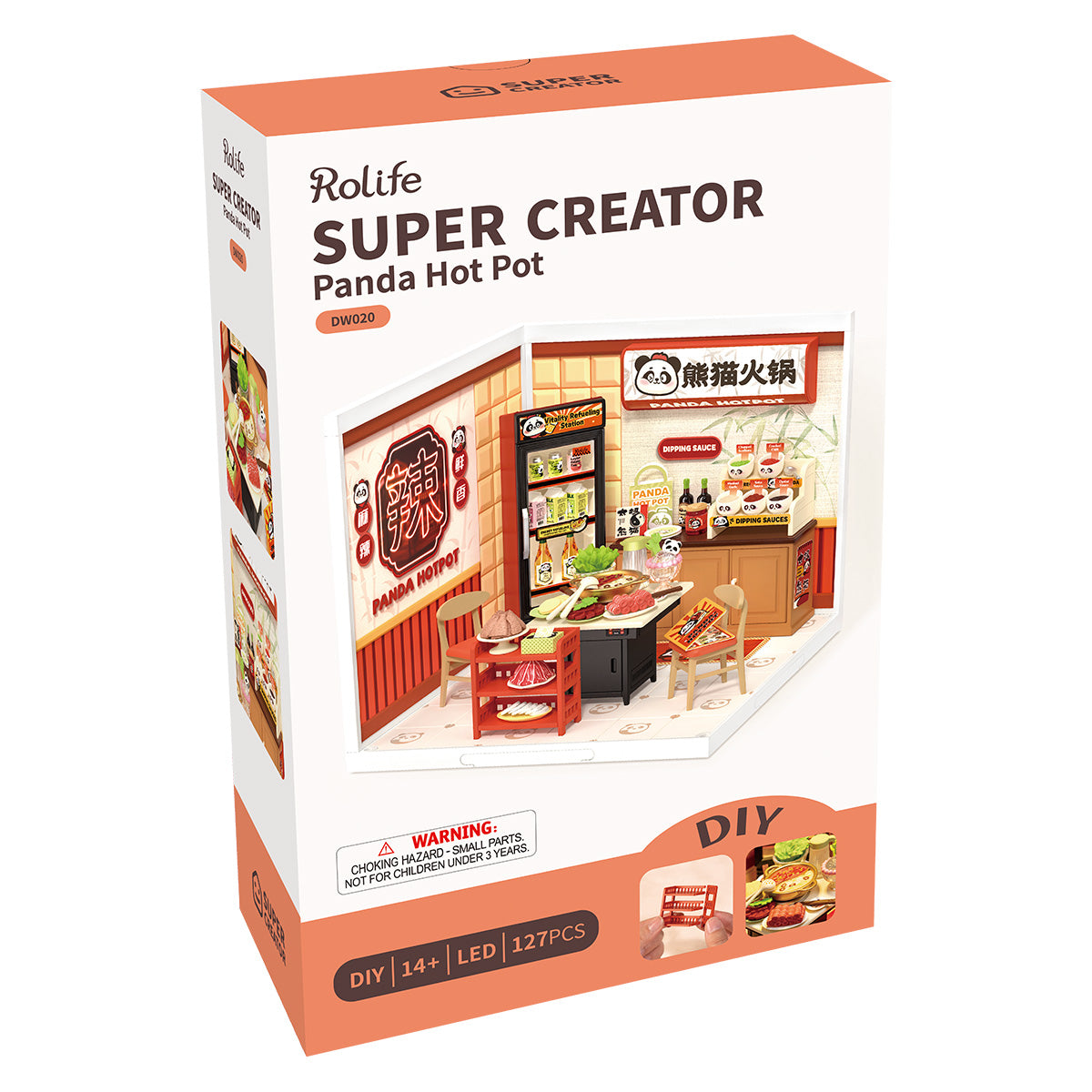 Rolife: Panda Hot Pot - Super Store Plastic DIY Miniature Puzzle