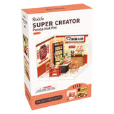 Rolife: Panda Hot Pot - Super Store Plastic DIY Miniature Puzzle