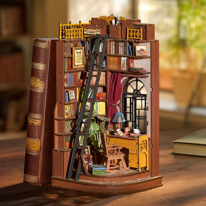 Rolife Silent Corner Study Book Nook DIY Miniature Puzzle - (TGE02)