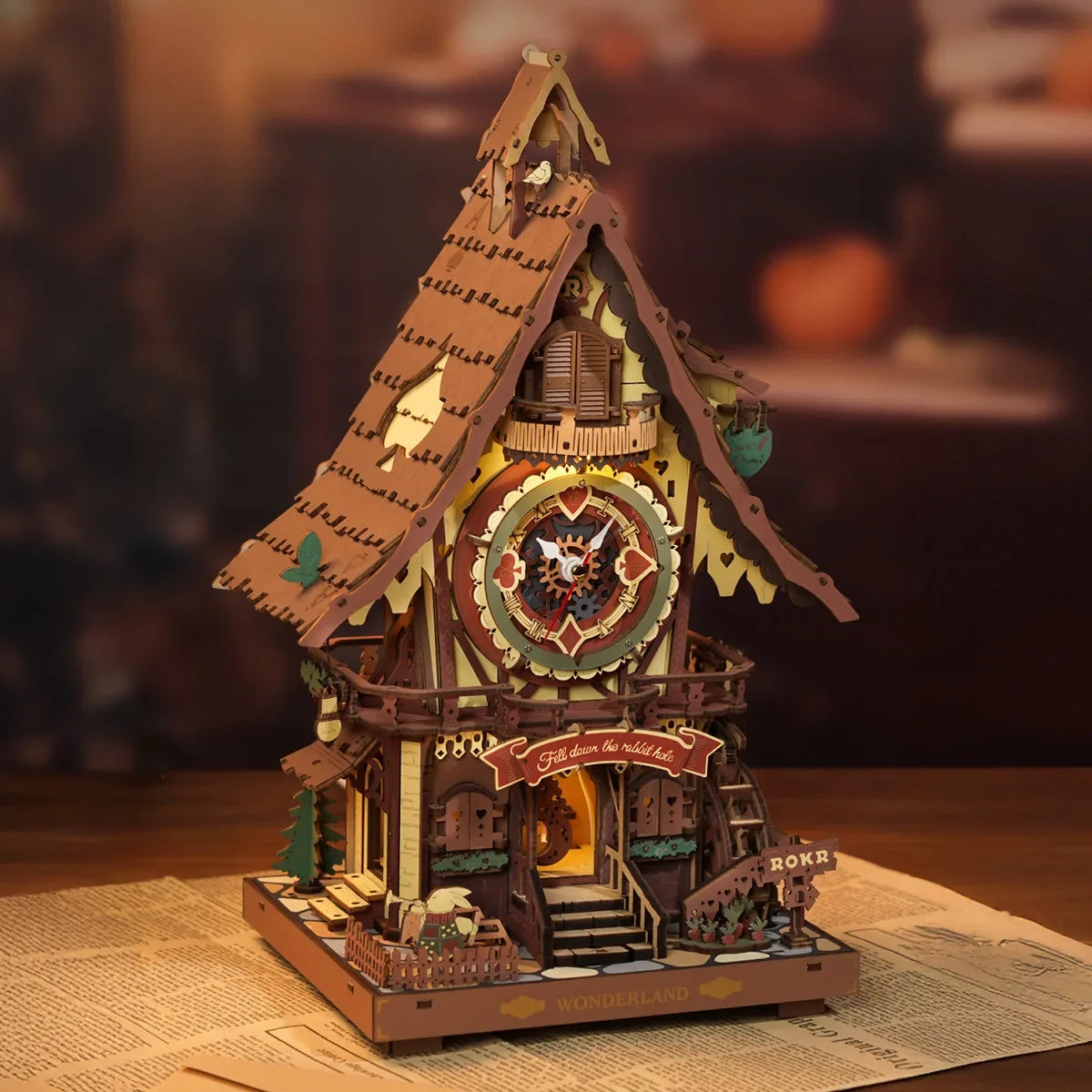 Rokr: Cuckoo clock DIY Miniature Puzzle Kit - (LC901C)