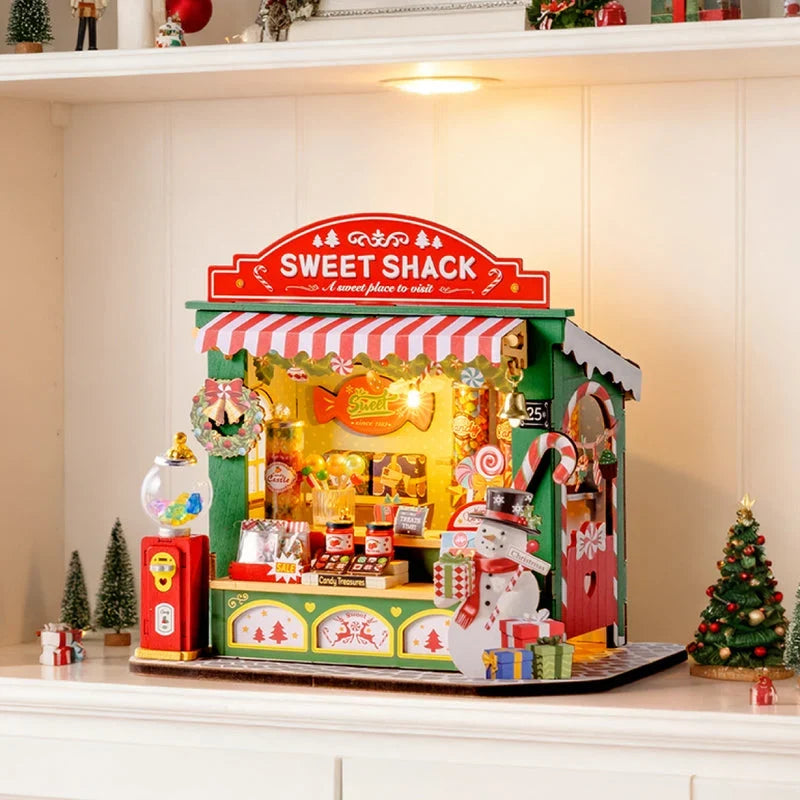 Rolife: Christmas Candy Stand DIY Miniature Puzzle Kit - (DS043)