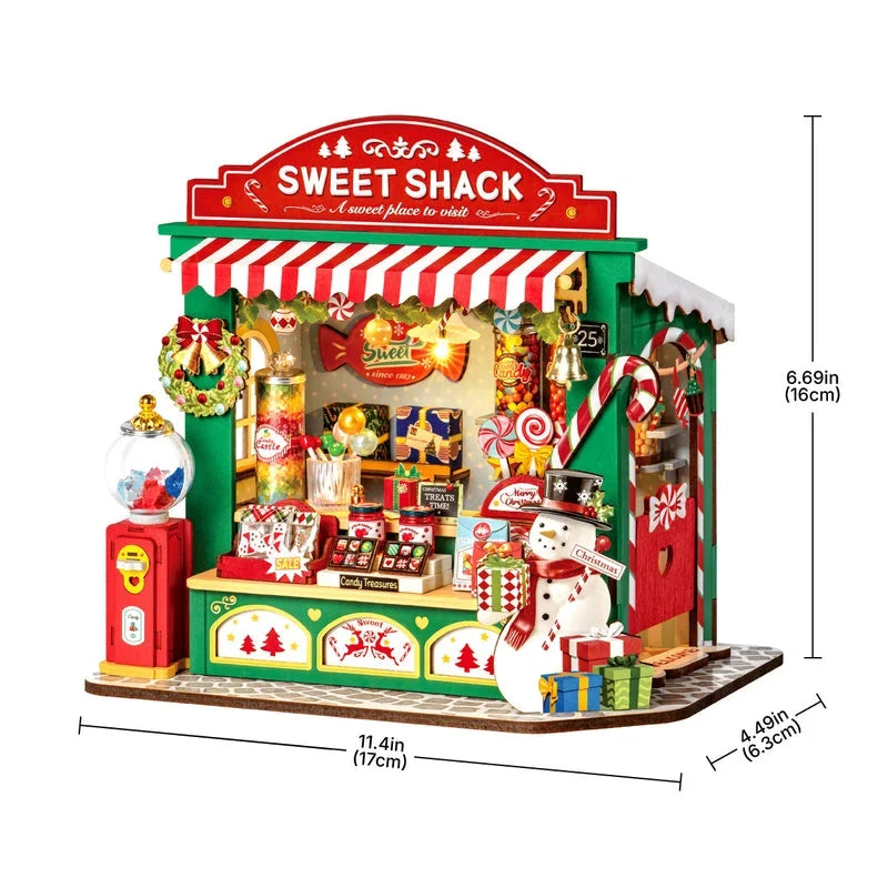 Rolife: Christmas Candy Stand DIY Miniature Puzzle Kit - (DS043)
