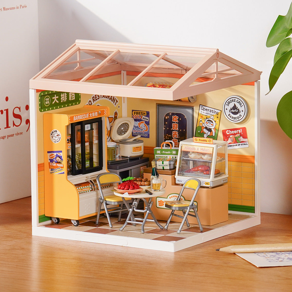 Rolife: Night Out Food Stall - Super Store Plastic DIY Miniature Puzzle