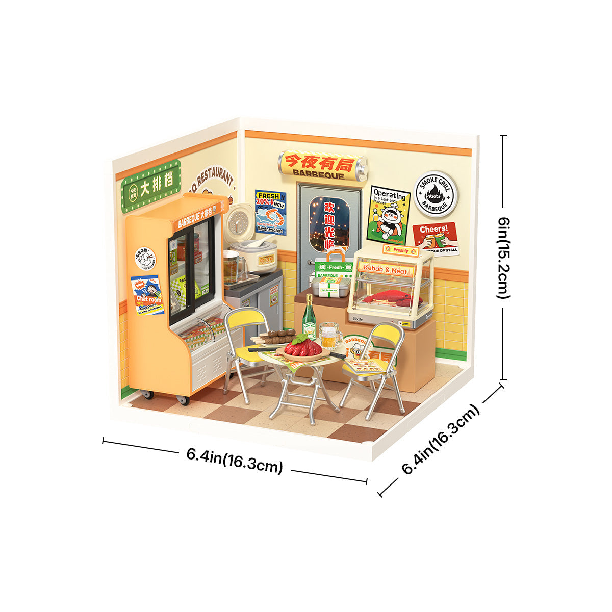Rolife: Night Out Food Stall - Super Store Plastic DIY Miniature Puzzle