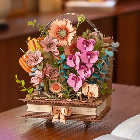 Rolife: Wooden Blooming Book DIY Miniature Puzzle Kit - (TW04H)