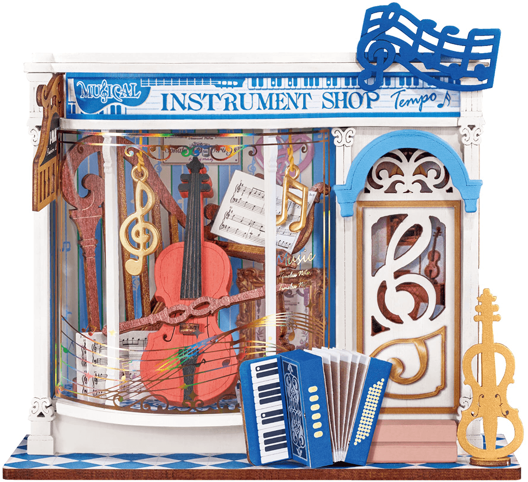 Rolife Melody Instrument Shop DIY Miniture Puzzle - (DS047)