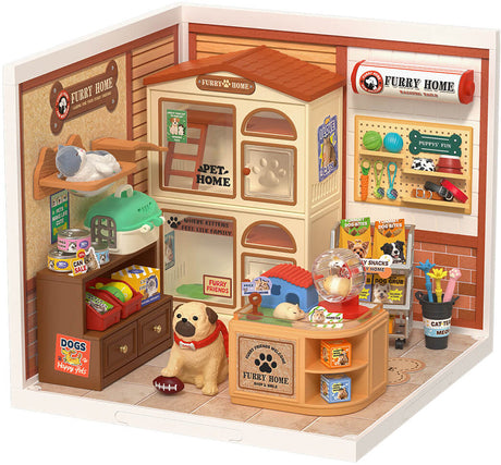 Rolife: Furry Friends' Home - Super Store Plastic DIY Miniature Puzzle