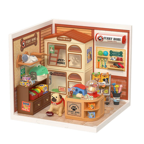 Rolife: Furry Friends' Home - Super Store Plastic DIY Miniature Puzzle