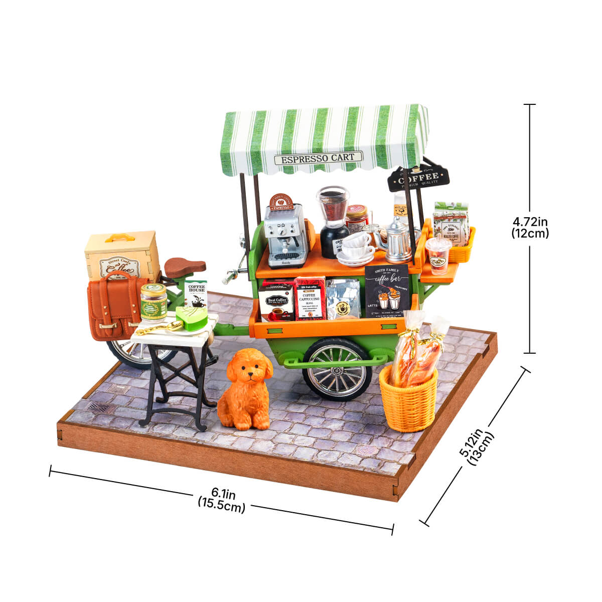 Rolife Aromatic Coffee Cart DIY Miniture Puzzle - (DG182)