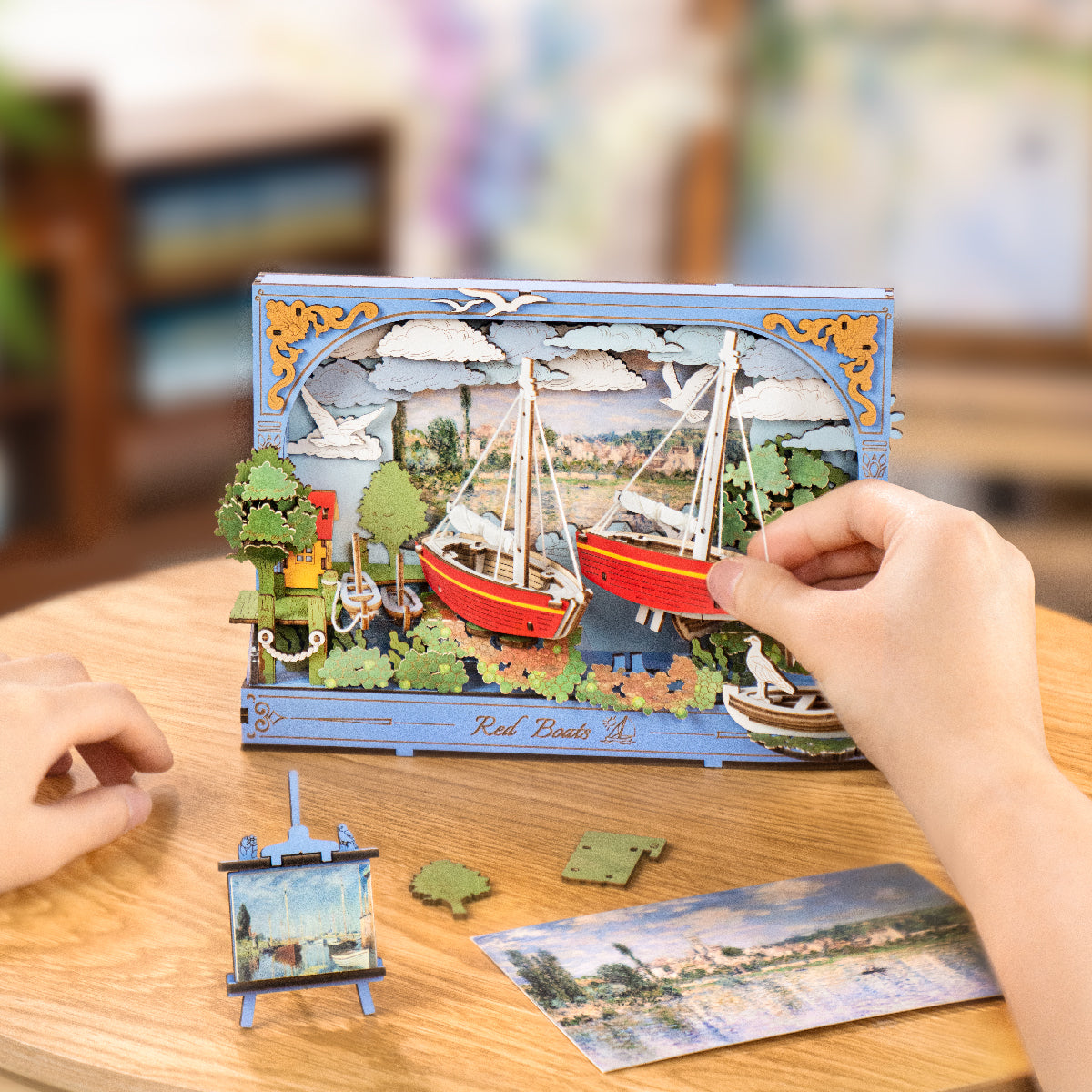 Rolife: Red Boats DIY Miniature Puzzle Kit - (TH004)